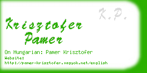 krisztofer pamer business card